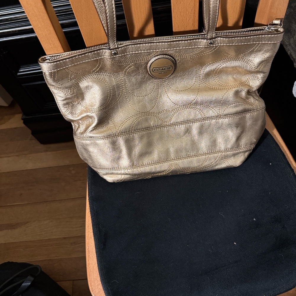 Coach Metallic Gold Women's Tote Bag